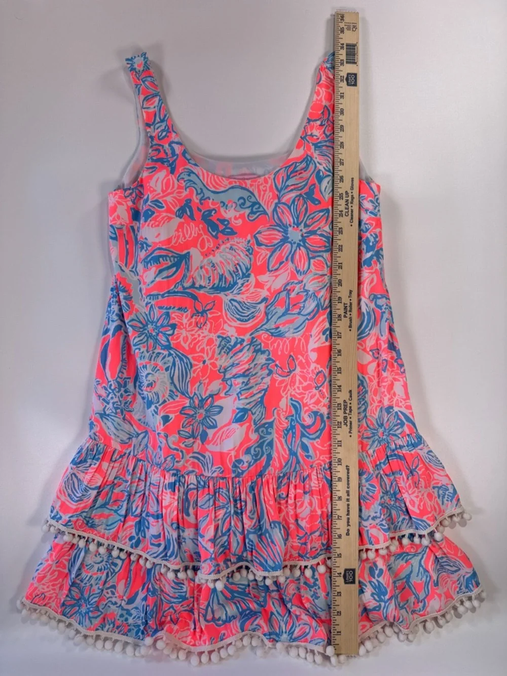 Lilly Pulitzer Women’s Nastashia Dress Coral Blue Ruffle Hem XS - Picture 14 of 14
